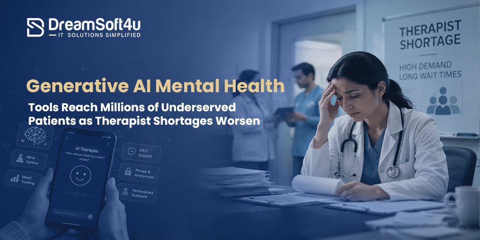 Person using a generative AI mental health chatbot on a smartphone for emotional support